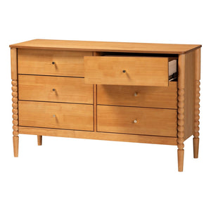 Baxton Studio Baxton Studio Lucera Mid-Century Oak Brown 6-Drawer Dresser with Timeless Style & Storage Solutions MG9011-NT Oak-6DW-Dresser