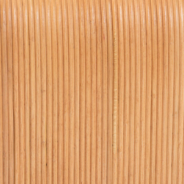 Baxton Studio bali Bali Guevara Bohemian Fluted Rattan Coffee Table - Handcrafted Mahogany, Coastal Charm, Fully Assembled Waterfall-Light Honey-Rattan-CT