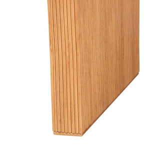 Baxton Studio bali Bali Guevara Bohemian Light Honey Rattan Console Table - Handcrafted Tropical Charm for Any Space Waterfall Model 1-Light Honey-Rattan-Console Table