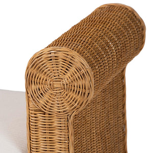 Baxton Studio bali Reiko Handwoven Rattan Bench - Boho Chic Accent Seating for Entryway, Bedroom, or Living Room Palm Short-Open-Natural Rattan-Bench