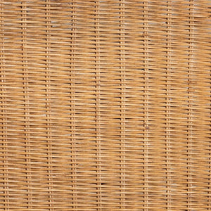 Baxton Studio bali Handcrafted Bohemian Rattan Console Table with Scalloped Trim - Perfect for Entryways & Living Rooms Palm Short-Round-Natural Rattan-Console Table