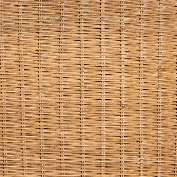 Baxton Studio bali Handcrafted Bohemian Rattan Console Table with Scalloped Trim - Perfect for Entryways & Living Rooms Palm Short-Round-Natural Rattan-Console Table