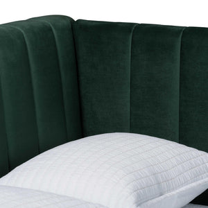 Baxton Studio Baxton Oksana Luxe Emerald Velvet Full Daybed with Gold Metal Legs - Stylish Comfort & Durability CF0344-Emerald Green Daybed-Full