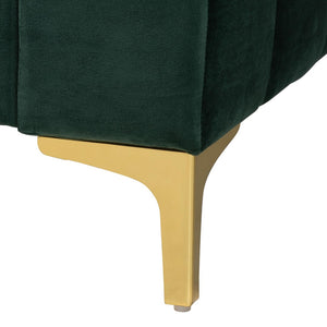 Baxton Studio Baxton Oksana Luxe Emerald Velvet Full Daybed with Gold Metal Legs - Stylish Comfort & Durability CF0344-Emerald Green Daybed-Full