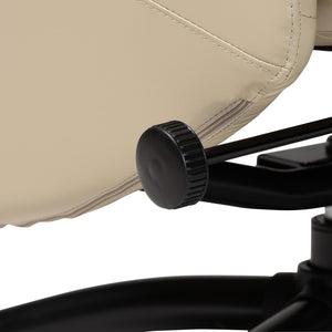 Baxton Studio Baxton Studio Elwood Modern Faux Leather Lounge Chair and Footrest Set for Stylish Comfort Beige BT-70837-04-Beige-LoungeChair