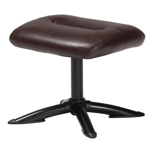 Baxton Studio Baxton Studio Elwood Modern Faux Leather Lounge Chair and Footrest Set for Stylish Comfort Brown BT-70837-05-Brown-Lounge Chair
