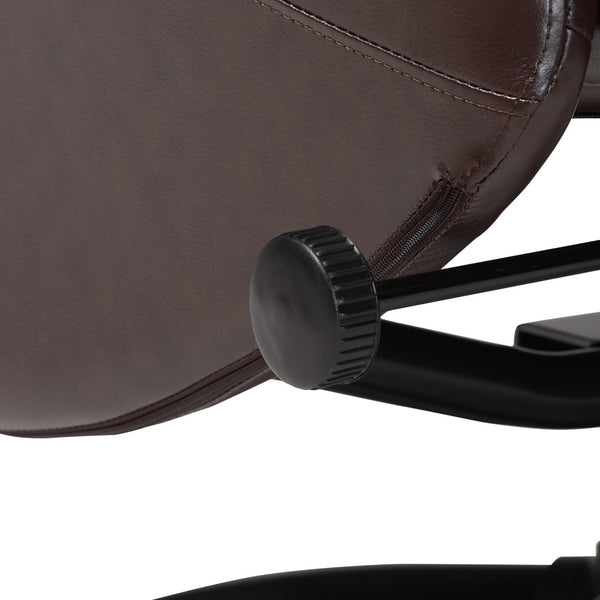 Baxton Studio Baxton Studio Elwood Modern Faux Leather Lounge Chair and Footrest Set for Stylish Comfort Brown BT-70837-05-Brown-Lounge Chair