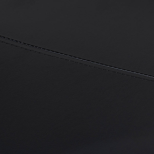 Baxton Studio Baxton Studio Elwood Modern Faux Leather Lounge Chair and Footrest Set for Stylish Comfort Black BT-70837-06-Black-Lounge Chair