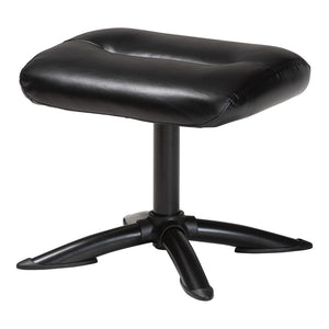 Baxton Studio Baxton Studio Elwood Modern Faux Leather Lounge Chair and Footrest Set for Stylish Comfort Black BT-70837-06-Black-Lounge Chair