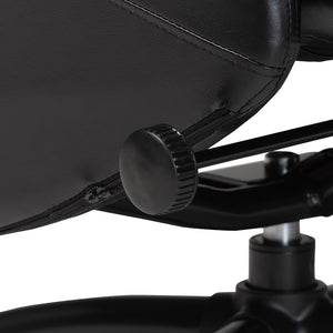 Baxton Studio Baxton Studio Elwood Modern Faux Leather Lounge Chair and Footrest Set for Stylish Comfort Black BT-70837-06-Black-Lounge Chair