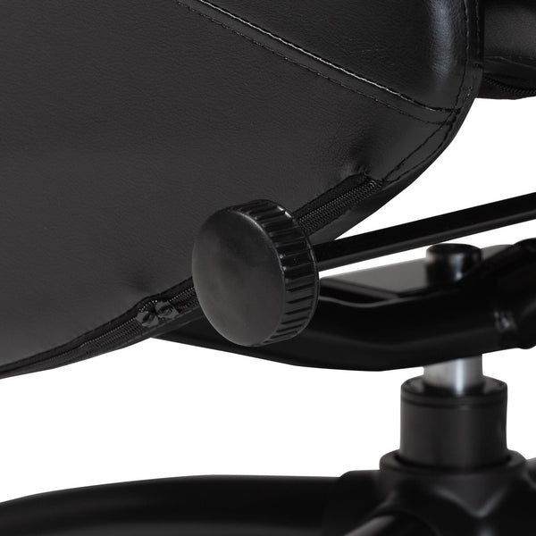 Baxton Studio Baxton Studio Elwood Modern Faux Leather Lounge Chair and Footrest Set for Stylish Comfort Black BT-70837-06-Black-Lounge Chair