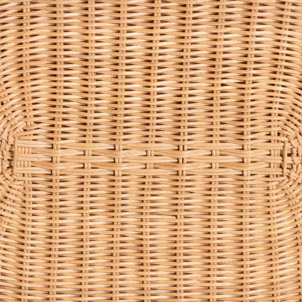 Baxton Studio bali Elissa Bohemian Elephant End Table – Handcrafted Rattan Accent Table for Stylish Interiors Elephant-Light Honey Rattan-ET