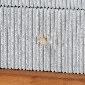 Baxton Studio Baxton Studio Taylin 4-Drawer Chest in Grey Corduroy & Oak Brown - Stylish Mid-Century Storage Solution MG9012-Grey-HC1315-16/NT-Oak-4DW-Chest