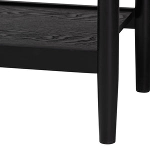 Baxton Studio Baxton Studio Shirin Mid-Century 3-Drawer Chest in Beige Fabric & Black Wood for Stylish Storage MG9013-Sand Stone-FG2203-2/Black-3DW-Chest