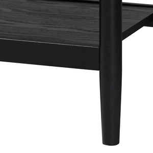 Baxton Studio Baxton Studio Shirin 6-Drawer Dresser in Beige Fabric & Black Wood - Mid-Century Modern Storage Solution MG9013-Sand Stone-FG2203-2/Black-6DW-Dresser