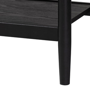 Baxton Studio Baxton Studio Shirin Beige Fabric & Black Wood 4-Piece Queen Bedroom Set with Nightstands & Dresser Shirin-Sand Stone/Black-Queen-4PC Bedroom Set