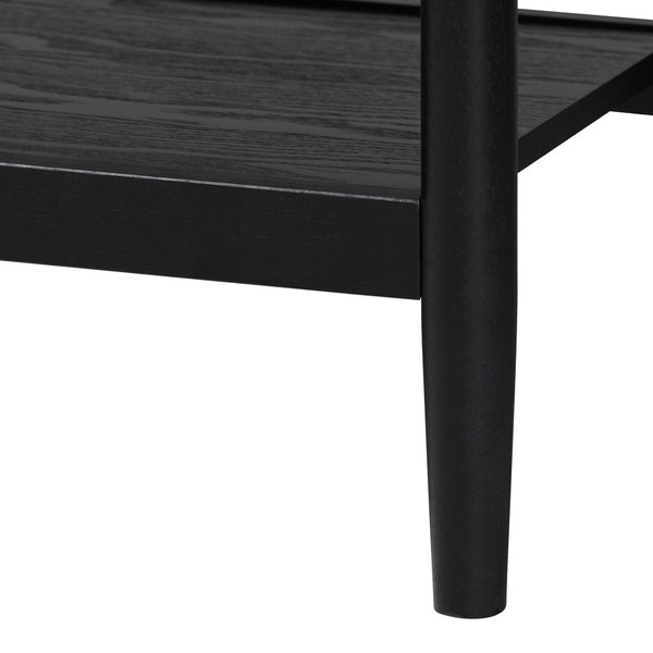 Baxton Studio Baxton Studio Shirin Beige Fabric & Black Wood 4-Piece Queen Bedroom Set with Nightstands & Dresser Shirin-Sand Stone/Black-Queen-4PC Bedroom Set