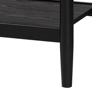 Baxton Studio Baxton Studio Shirin Mid-Century Modern Beige Upholstered Bedroom Collection with Black Accents 5-Piece Ivana-Sand Stone/Black-Queen-5PC Bedroom Set