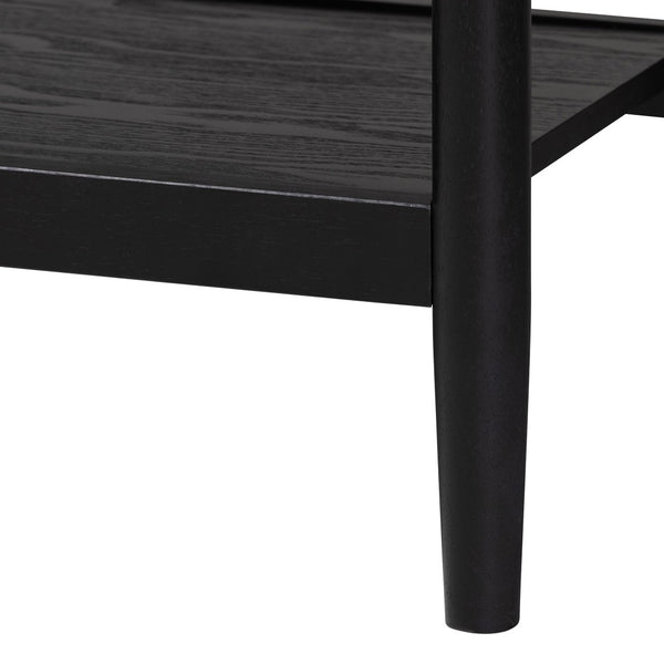 Baxton Studio Baxton Studio Shirin Mid-Century Modern Beige Upholstered Bedroom Collection with Black Accents 5-Piece Ivana-Sand Stone/Black-Queen-5PC Bedroom Set