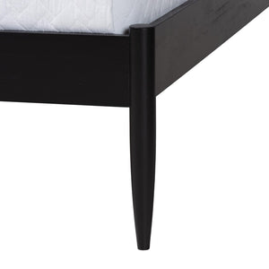 Baxton Studio Baxton Studio Florica Art Deco Queen Bedroom Set: Elegant 4-Piece Ensemble with Storage Nightstands Wenna-Sand Stone/Black-Queen-4PC Bedroom Set