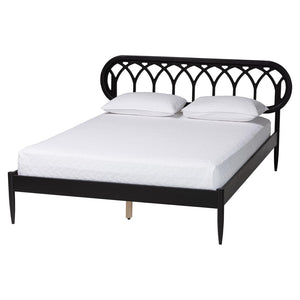 Baxton Studio Baxton Studio Florica Art Deco Queen Bedroom Set with Elegant Upholstered Storage & Support 5-Piece Shelby-Sand Stone/Black-Queen-5PC Bedroom Set