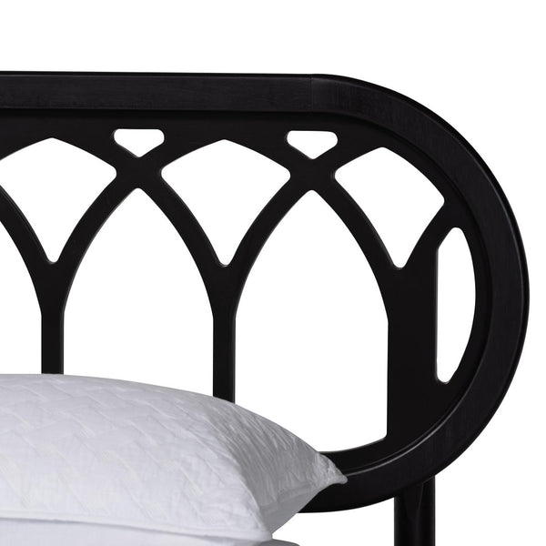 Baxton Studio Baxton Studio Florica Art Deco Queen Bedroom Set with Elegant Upholstered Storage & Support 5-Piece Shelby-Sand Stone/Black-Queen-5PC Bedroom Set