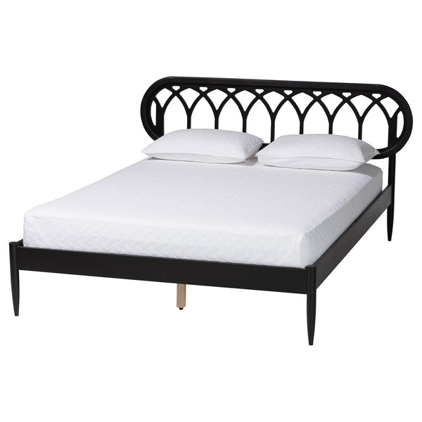Baxton Studio Baxton Studio Florica Art Deco Queen Bedroom Set with Elegant Upholstered Storage & Support 4-Piece Florica-Sand Stone/Black-Queen-4PC Bedroom Set