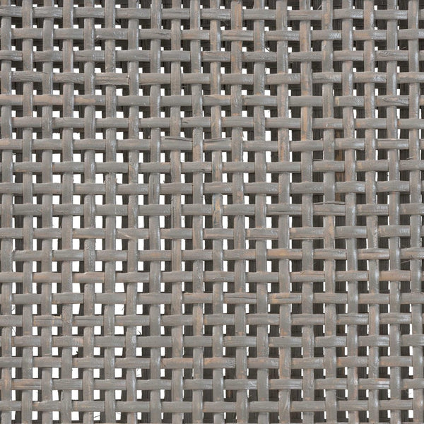 Baxton Studio bali Karis Rattan Dining Chair - Handwoven Wicker Armchair with Mahogany Frame & Removable Cushion Karis-French Grey-DC