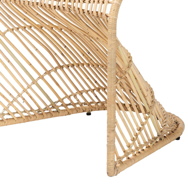 Baxton Studio bali Rosalba Bohemian Rattan Dining Chair Set - 2-Piece S-Curve Design for Indoor & Outdoor Use S-Curve Decor-Light Honey Rattan-DC