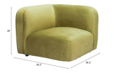 Biak Corner Chair Green 109996 Zuo Modern