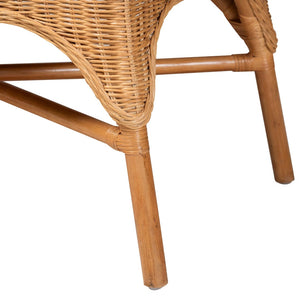 Baxton Studio bali Bali Oxford Bohemian Rattan 3-Piece Living Room Chair Set with Cushions – Handcrafted & Stylish Oxford-Light Honey Rattan-3PC Set