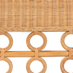 Baxton Studio bali Matilde Bohemian 3-Piece Dining Nook Set - Handcrafted Light Honey Rattan with Unique Design Matilde-3PC Dining Nook Set