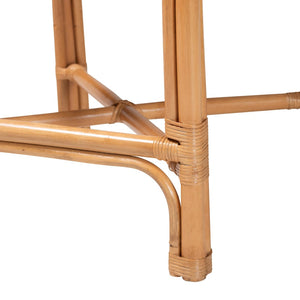 Baxton Studio bali Oxford Rattan Counter Stool - Handwoven Coastal Chair with Open Lattice Design for Kitchen Islands Oxford-Light Honey Rattan-CS