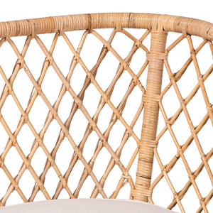 Baxton Studio bali Bali Aysi Bohemian Light Honey Rattan 2-Piece Dining Nook Bench Set for Cozy, Stylish Comfort Aysi-Light Honey Rattan-2PC Bench Set