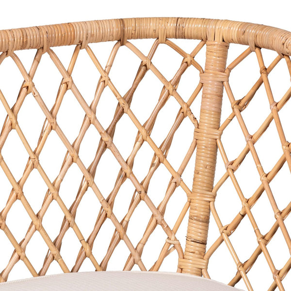 Baxton Studio bali Bali Aysi Bohemian Light Honey Rattan 2-Piece Dining Nook Bench Set for Cozy, Stylish Comfort Aysi-Light Honey Rattan-2PC Bench Set