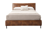 IDEAZ Brown Bed with Faux Leather Platform Brown 1417APB