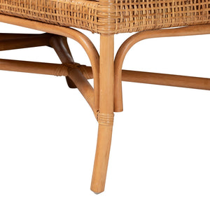 Baxton Studio bali Baako Bohemian Rattan Dining Nook Bench Set - Handcrafted, Comfortable, Fully Assembled Style Baako-Light Honey Rattan-2PC Bench Set