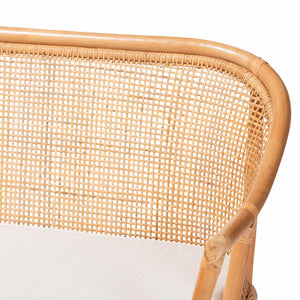 Baxton Studio bali Aara 3-Piece Handwoven Rattan Dining Nook Set - L-Shaped Bench & Round Table for Cozy Spaces Adele/Braided-3PC Dining Set