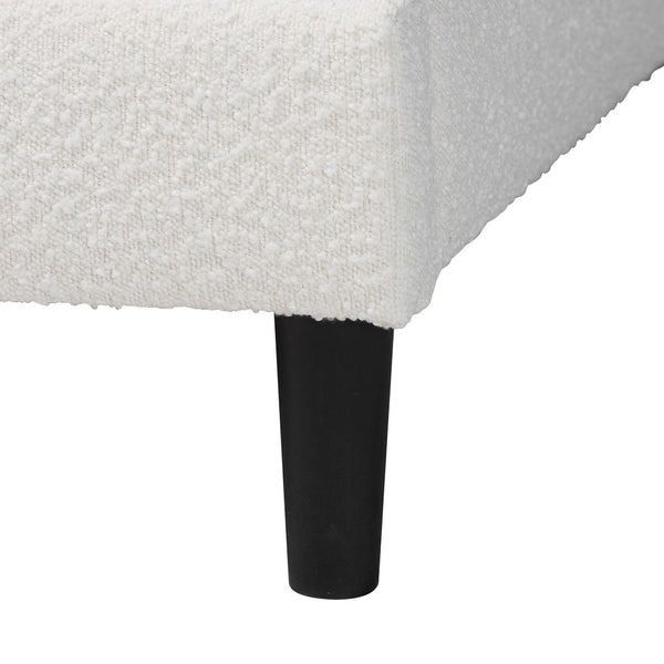 Baxton Studio Baxton Studio Dalton Boucle Platform Bed - Stylish Queen Frame with Camelback Headboard, Cream Comfort BBT61318-Cream Boucle-Queen