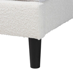 Baxton Studio Baxton Studio Pelagia Cream Boucle Upholstered Queen Bed - Modern Platform Frame with Padded Headboard BBT61319-Cream Boucle-Queen