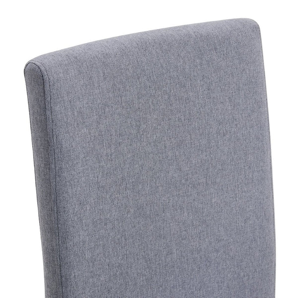 English Elm Table And Chair Set – Modern Tempered Glass Dining Table With 4 Comfortable Light Gray Upholstered Chairs W1151S03806-GIGA