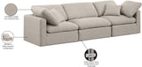 Indulge Beige Linen Textured Fabric Modular Sofa 141Beige-S105 Meridian Furniture