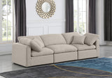 Indulge Beige Linen Textured Fabric Modular Sofa 141Beige-S105 Meridian Furniture