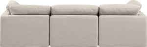 Indulge Beige Linen Textured Fabric Modular Sofa 141Beige-S105 Meridian Furniture