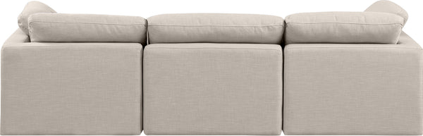 Indulge Beige Linen Textured Fabric Modular Sofa 141Beige-S105 Meridian Furniture