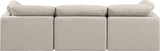 Indulge Beige Linen Textured Fabric Modular Sofa 141Beige-S105 Meridian Furniture