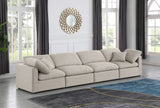 Indulge Beige Linen Textured Fabric Modular Sofa 141Beige-S140 Meridian Furniture