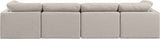 Indulge Beige Linen Textured Fabric Modular Sofa 141Beige-S140 Meridian Furniture