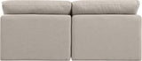 Indulge Beige Linen Textured Fabric Modular Sofa 141Beige-S2 Meridian Furniture