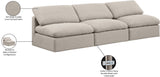 Indulge Beige Linen Textured Fabric Modular Sofa 141Beige-S3 Meridian Furniture